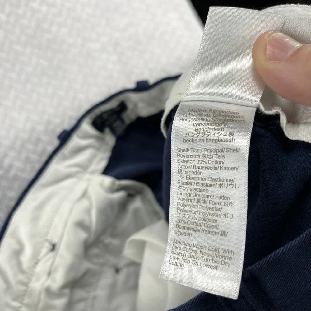 J. Crew Men's Straight Fit Flex Chino Pant Cotton H3186 Blue Size W34 L32 tag34